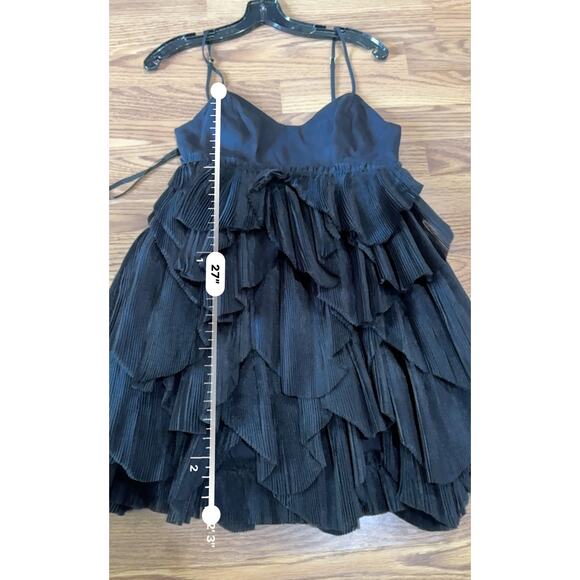 AJE.  black ELSIE PLEAT MINI PARTY DRESS size 8 - Picture 5 of 13